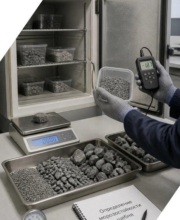 Определение морозостойкости щебня в Ступине от 3638 р. | ЭкспертизаРоссия