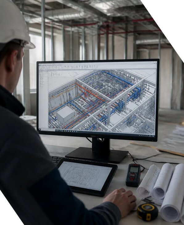 Создание BIM модели инженерных сетей для объектов в Ступине